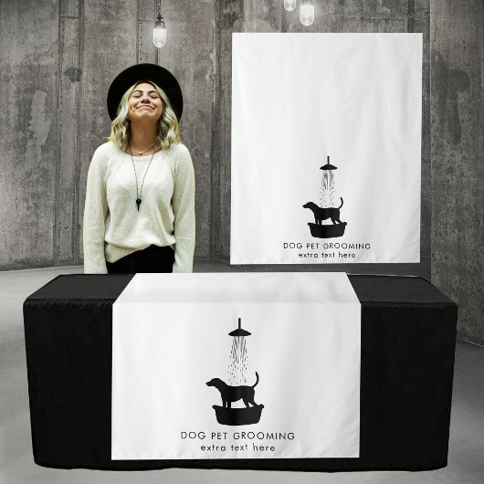 アップショップテーブポップ・アートのルランナーサインベンダードッググルーミング タペストリー