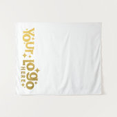 アップショップテーブポップ・アートのルランナーバナービジネスロゴ金ゴールド タペストリー (正面(横))