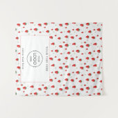 アップショップテーブポップ・アートのルランナーバナーロゴストロベリー タペストリー (正面(横))