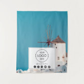 アップショップテーブポップ・アートのルランナーバナーロゴトラベルフォト タペストリー (正面)