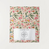 アップショップテーブポップ・アートのルランナーバナーロゴフローラ鳥 タペストリー (正面)