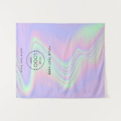 アップショップテーブポップ・アートのルランナーバナーロゴホログラフィック タペストリー (正面(横))