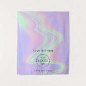 アップショップテーブポップ・アートのルランナーバナーロゴホログラフィック タペストリー (正面)