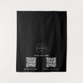 アップショップテーブポップ・アートのルランナーバナーロゴ2 QRコード タペストリー (正面)