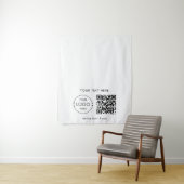 アップショップテーブポップ・アートのルランナーバナーロゴQRコード タペストリー (インサイチュ)