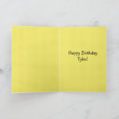 アップシーデイジーターニング* パーソナライズされた誕生日カード カード (内部)