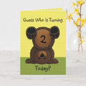 アップシーデイジーターニング* パーソナライズされた誕生日カード カード (黄色い花)