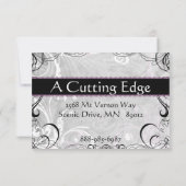 アップスケールの渦巻き旋回とフラワーズサロンギフトカード (裏面)