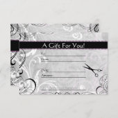 アップスケールの渦巻き旋回とフラワーズサロンギフトカード (正面/裏面)