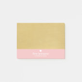 アップスケールモダンハートモノグラム付きカラーブロック ポストイット (正面)