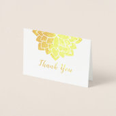 アップスケールラックス金ゴールドロータスデザインマンダラ 箔カード (正面)