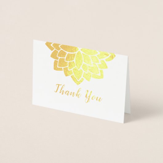 アップスケールラックス金ゴールドロータスデザインマンダラ 箔カード (正面)