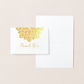 アップスケールラックス金ゴールドロータスデザインマンダラ 箔カード (ディスプレー)