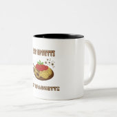 アップセッティを減らしスパゲティを増やす ツートーンマグカップ (正面右)