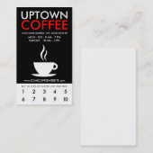 アップタウンのコーヒーロイヤリティ ロイヤリティカード (正面/裏面)