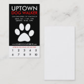 アップタウンのドッグウォーカーのロイヤリティ ロイヤリティカード (正面/裏面)