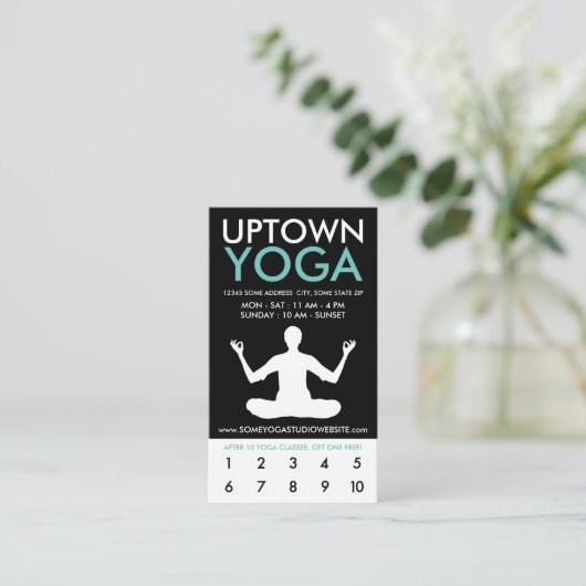 アップタウンのヨガのロイヤリティ ロイヤリティカード (スタンド正面)