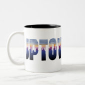 アップタウンの女の子のマグ ツートーンマグカップ (左)