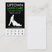 アップタウンの芝生の心配のパンチカード ロイヤリティカード (正面/裏面)