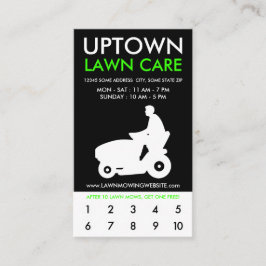 アップタウンの芝生の心配はプログラムに報酬を与えます ロイヤリティカード