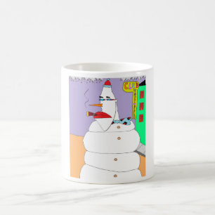アップタウンの雪だるま コーヒーマグカップ