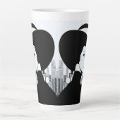 アップタウンエレガントガールニューヨークハイソサエティ カフェラテマグ (正面)