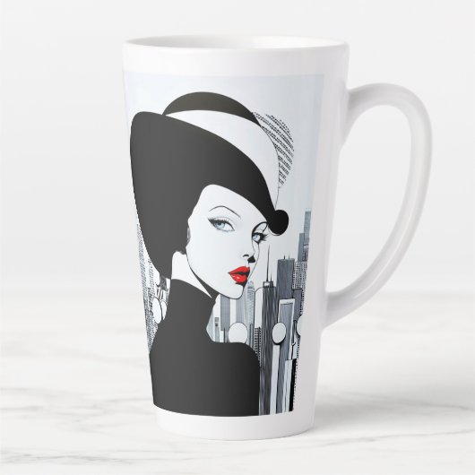 アップタウンエレガントガールニューヨークハイソサエティ カフェラテマグ (右)