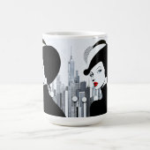 アップタウンエレガントガールニューヨークハイソサエティ コーヒーマグカップ (中央)