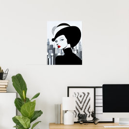 アップタウンエレガントガールニューヨークハイソサエティ ポスター