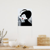 アップタウンエレガントガールニューヨークハイソサエティ ポスター (キッチン)