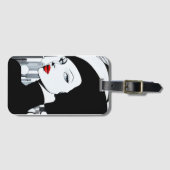 アップタウンエレガントガールニューヨークハイソサエティ ラゲッジタグ (正面横)