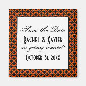 アップタウングラムハロウィーン日付マグネットを保存 マグネット (正面)