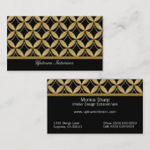 アップタウングラムビジネスカード、金ゴールド 名刺 (正面/裏面)