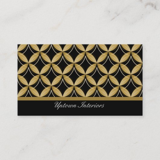 アップタウングラムビジネスカード、金ゴールド 名刺 (正面)