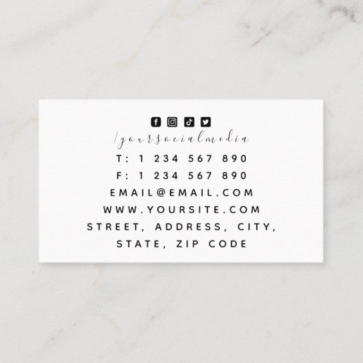 アップタウンダウンタウンシティランドスケープモダンアーキテクト 名刺 (裏面)