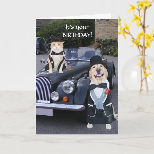 アップタウン誕生日 カード (黄色い花)