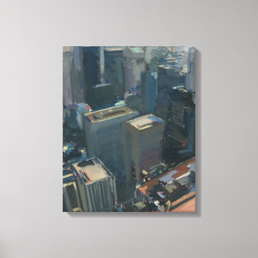 アップタウン2012年を見下ろす キャンバスプリント (正面)