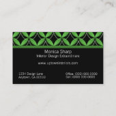 アップタウンGlam名刺、緑 名刺 (裏面)