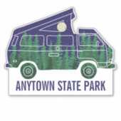 アップテント付きキャンパポップ・アートのーバンカスタム文字グラフィック シール (正面)