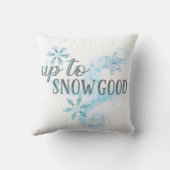 アップトゥスノーグッドおもしろいウィンターホリデータイポグラフィ クッション (裏面)