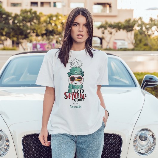 アップトゥースノーグッド – 帽子とスカーフの雪だるま Tシャツ