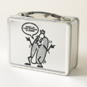 アップドッグパニーユーモアのあるホットドッグ10代の メタルランチボックス (裏面)