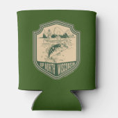 アップノースウィスコンシン魚釣りバッジ 缶クーラー (裏面)