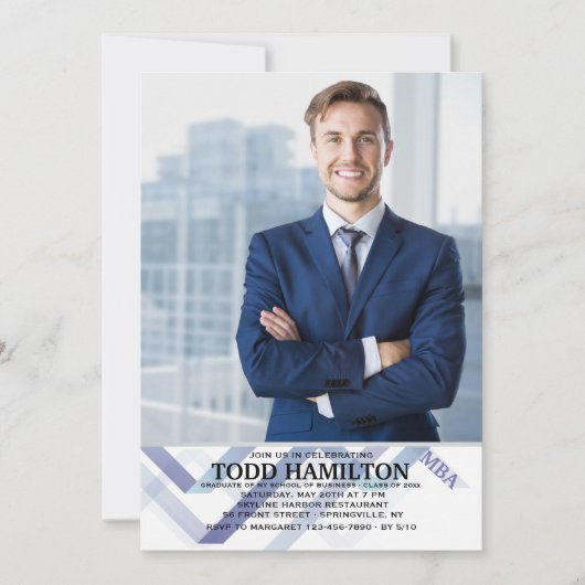 アップビート写真卒業招待状 招待状 (正面)