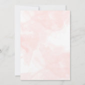 アップピ遠くにンクの水彩絵の具少女のベビーシャワー 招待状 (裏面)