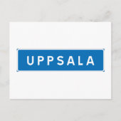 アッププサラ、スウェーデンの道路標識 ポストカード (正面)