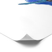 アップライトオーケストラアコースティックダブルバスブルーアート ポスター (角)