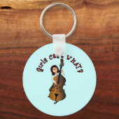 アップライトストリングダブルバスガール キーホルダー (正面)