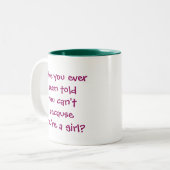 アップライトストリングダブルバスガール ツートーンマグカップ (正面左)