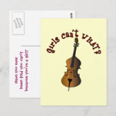 アップライトストリングダブルバスプレーヤー ポストカード (正面/裏面)